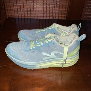 Gdefy Women's Stylish Gray and Green Sneakers